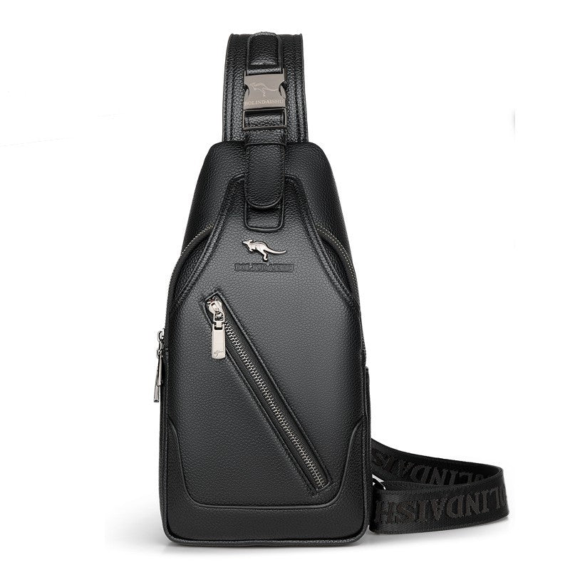 Men's Attractive Creative First Layer Cowhide Men's Chest Bags