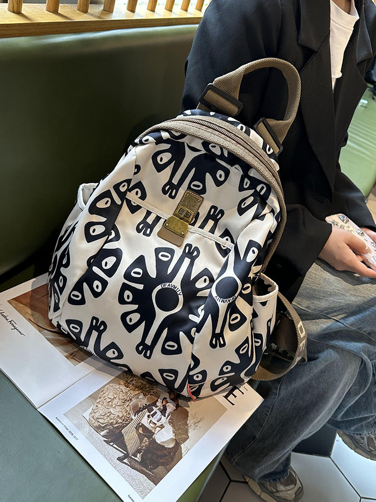 Women's Octopus Fashion Canvas Short Distance Leisure Backpacks
