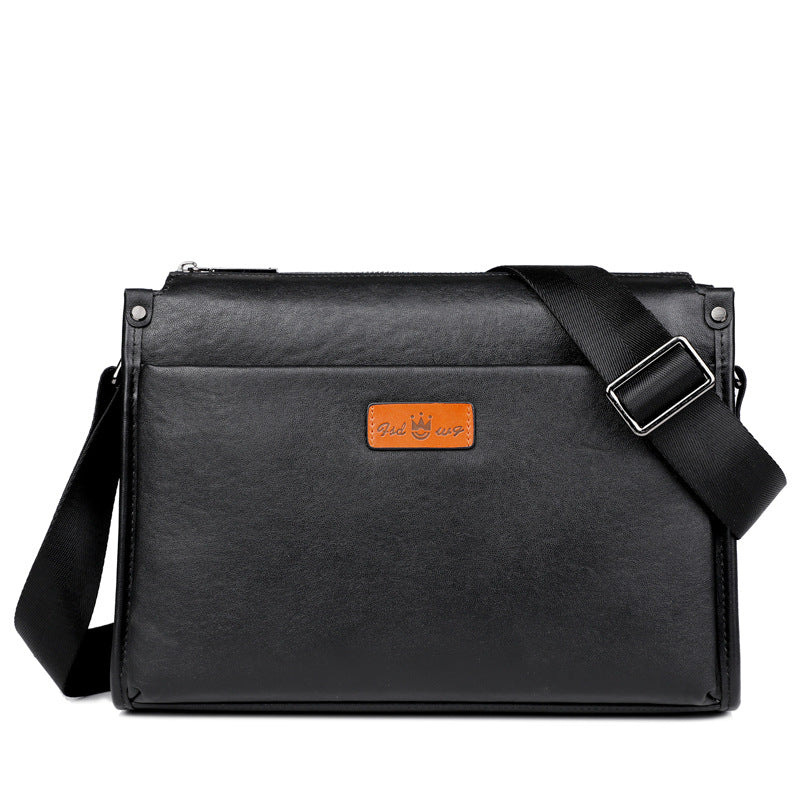 Men's First Layer Cowhide Business Commute Genuine Leather Men's Shoulder Bags