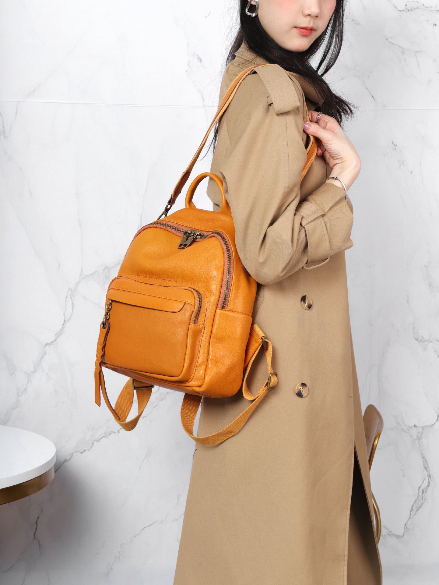 Women's Genuine Leather Shoulders One First Layer Cowhide Plant Shoulder Bags