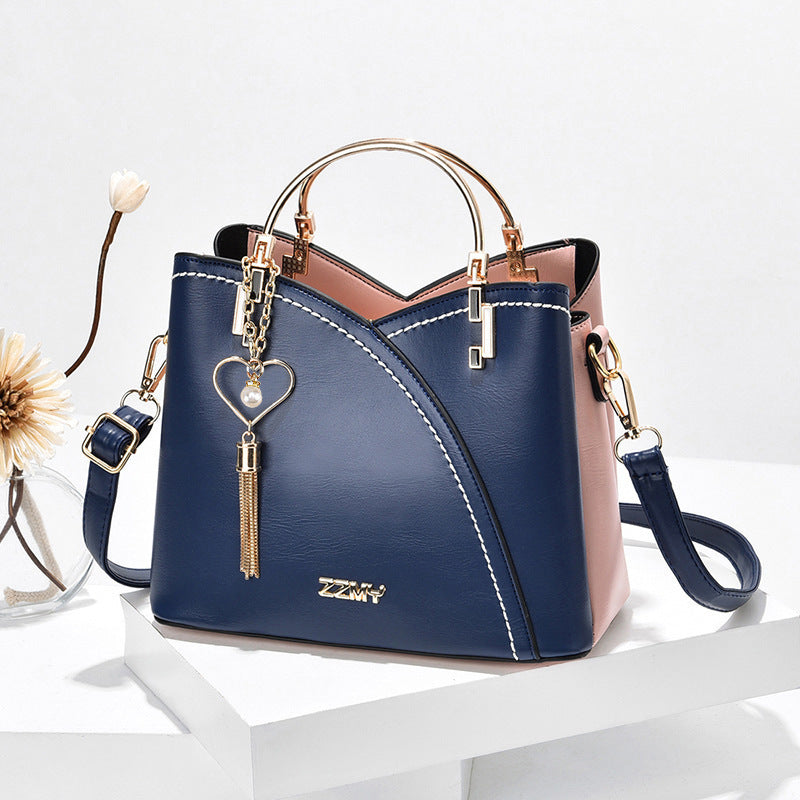 Women's Classy Patchwork Fashion Leather Shaping Handbags