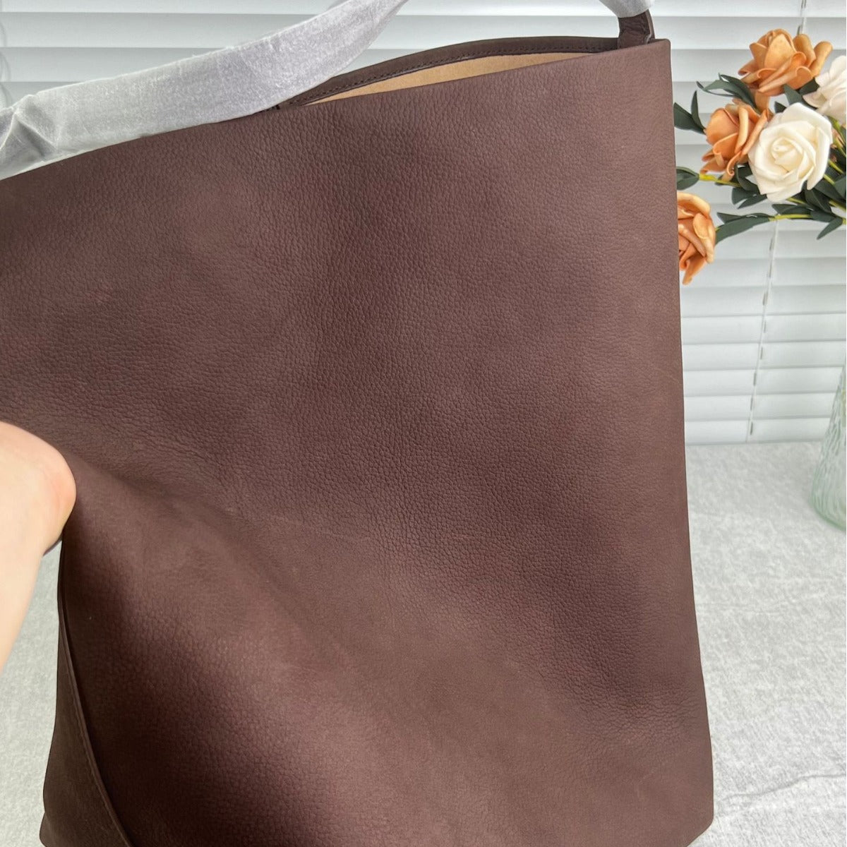 Women's Suede Light Winter Style Avocado Green Bucket Bags