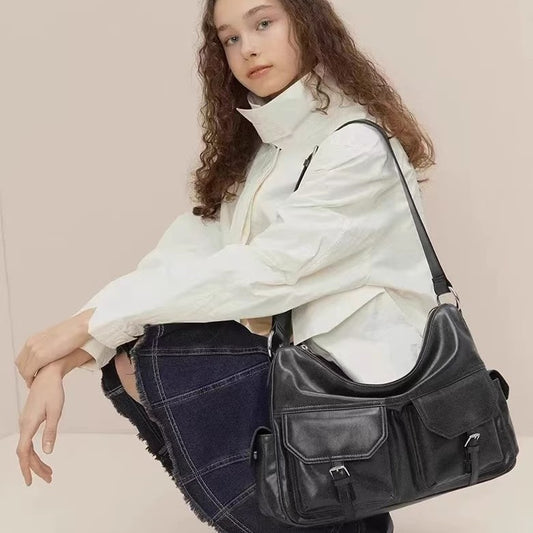 Slouchy New Niche Motorcycle Joy Underarm Crossbody Bags
