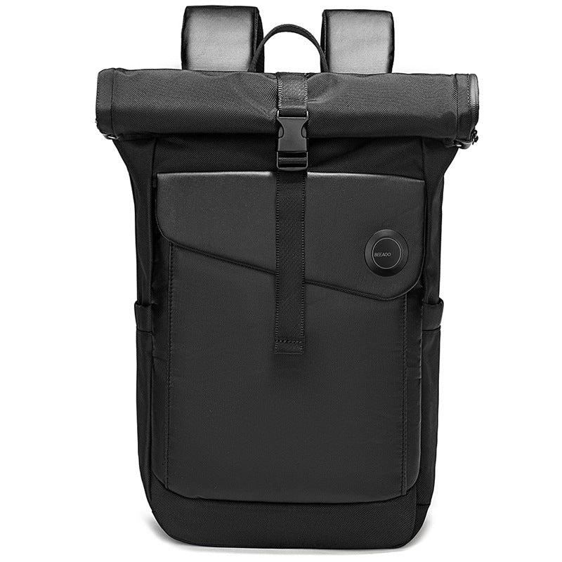 Men's Fashion Commuter Adjustable Volume Cover Simple Backpacks