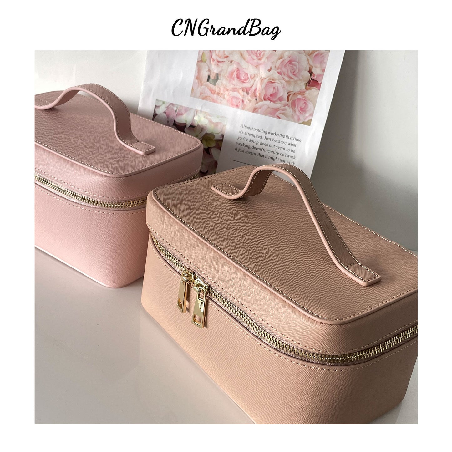 Women's Stylish Portable Toiletry Large Capacity Dinner Cosmetic Bags