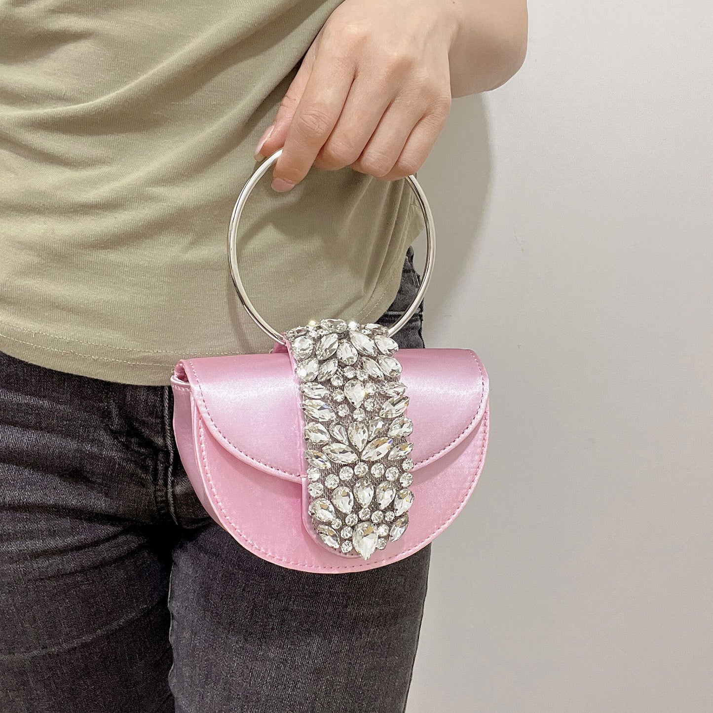 Women's Attractive Graceful Shiny Vintage Satin Crossbody Bags