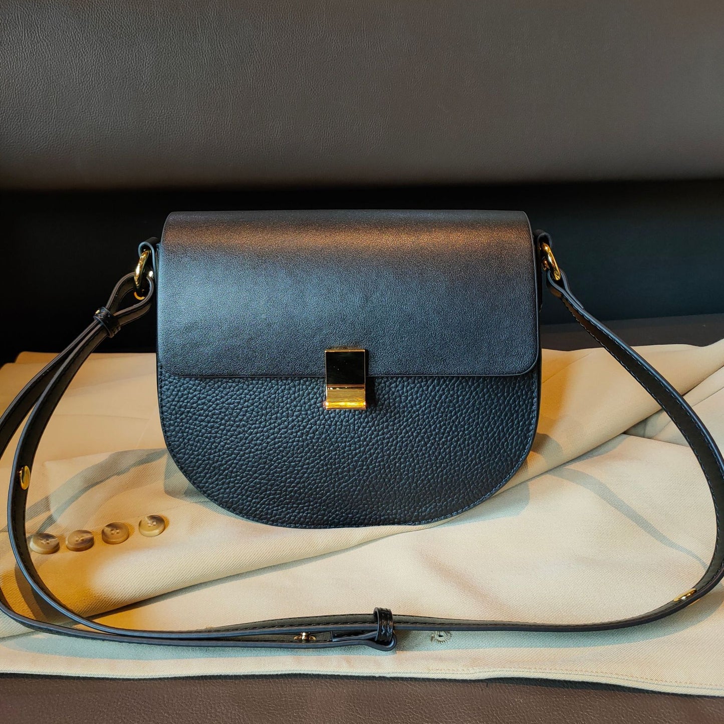 Women's Saddle Fashion Color Contrast High-grade Underarm Shoulder Bags