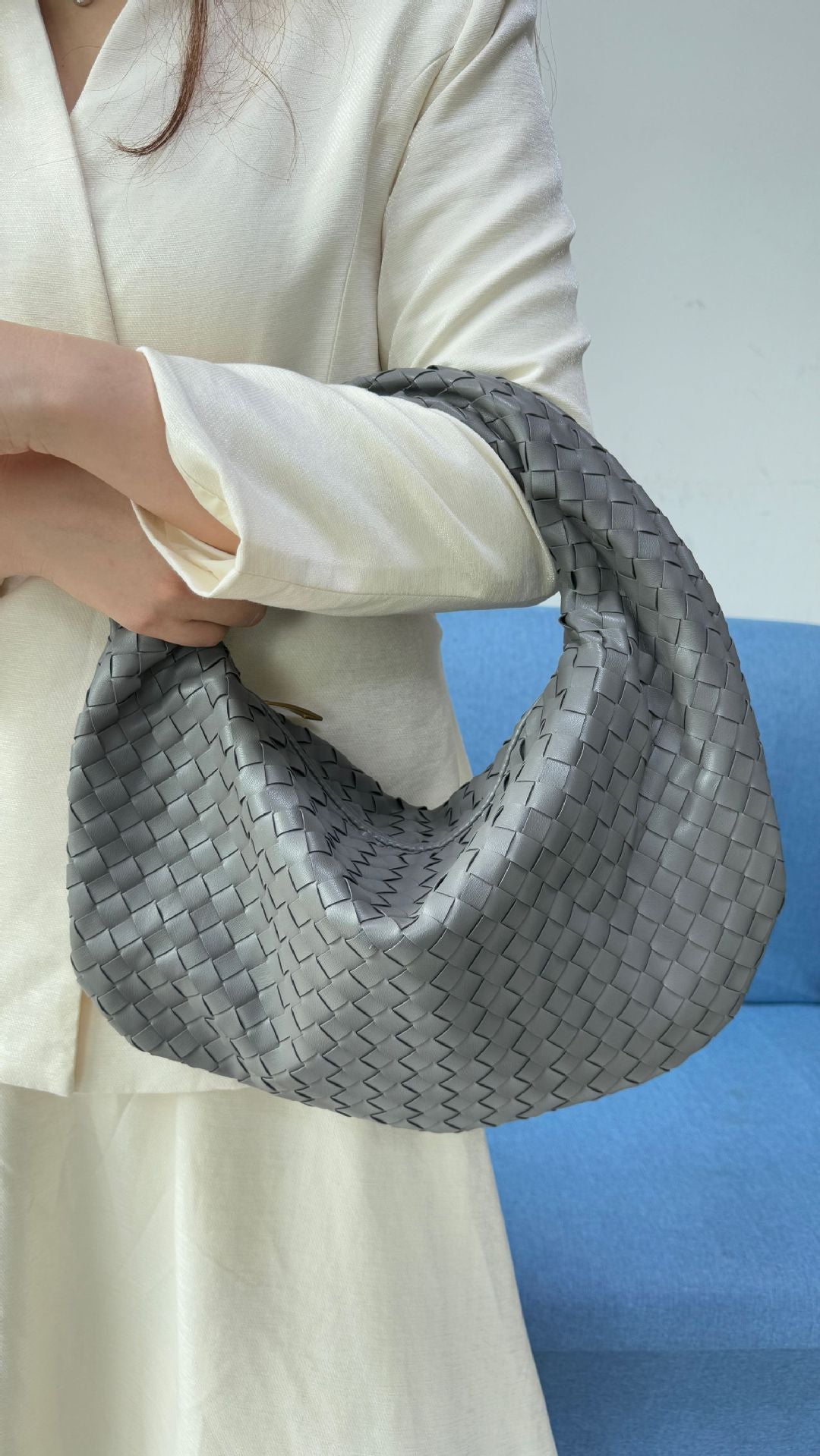 Women's High-grade Woven Stylish Underarm Large Capacity Tote Bags