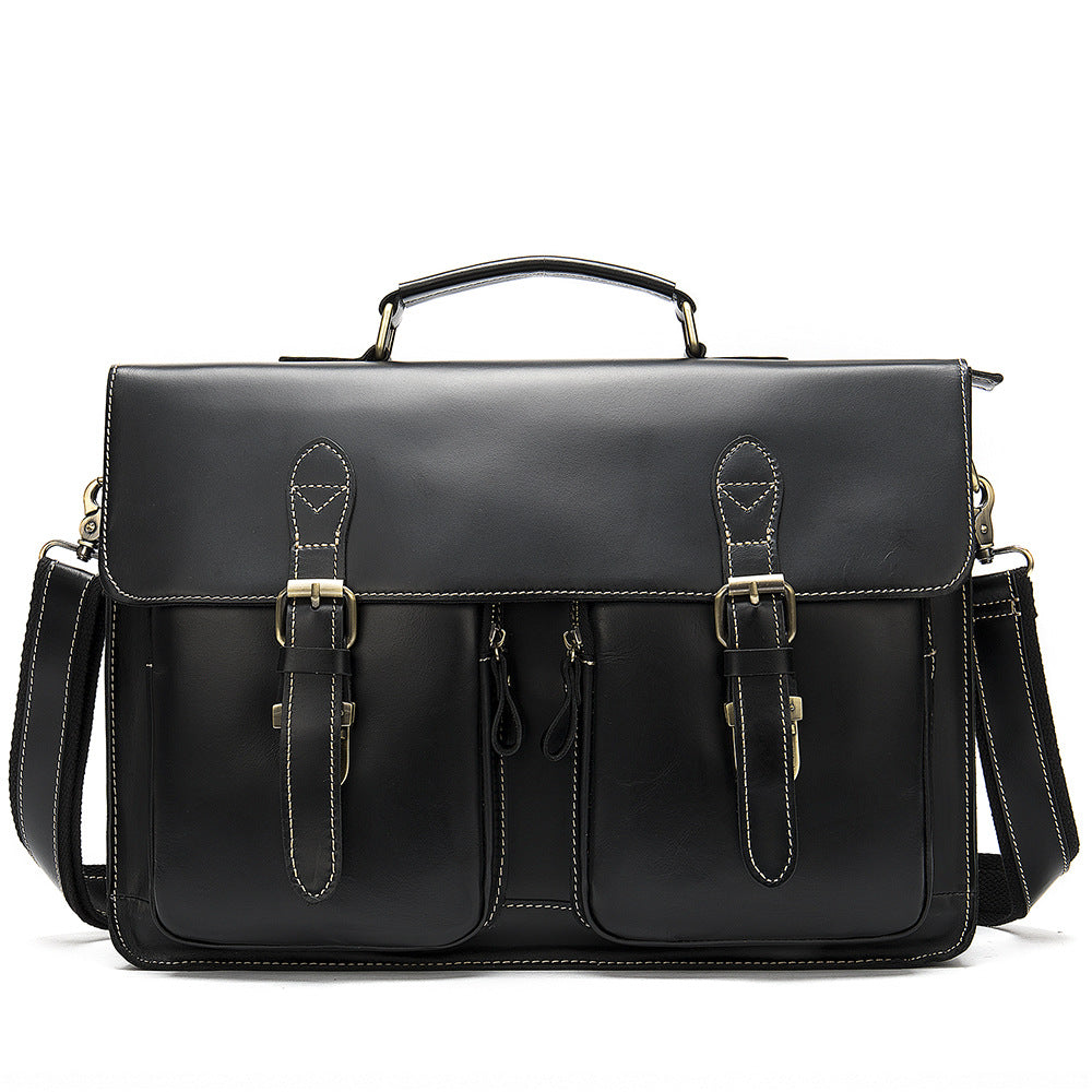 Men's Vintage Crazy Horse Leather First Layer Men's Briefcases