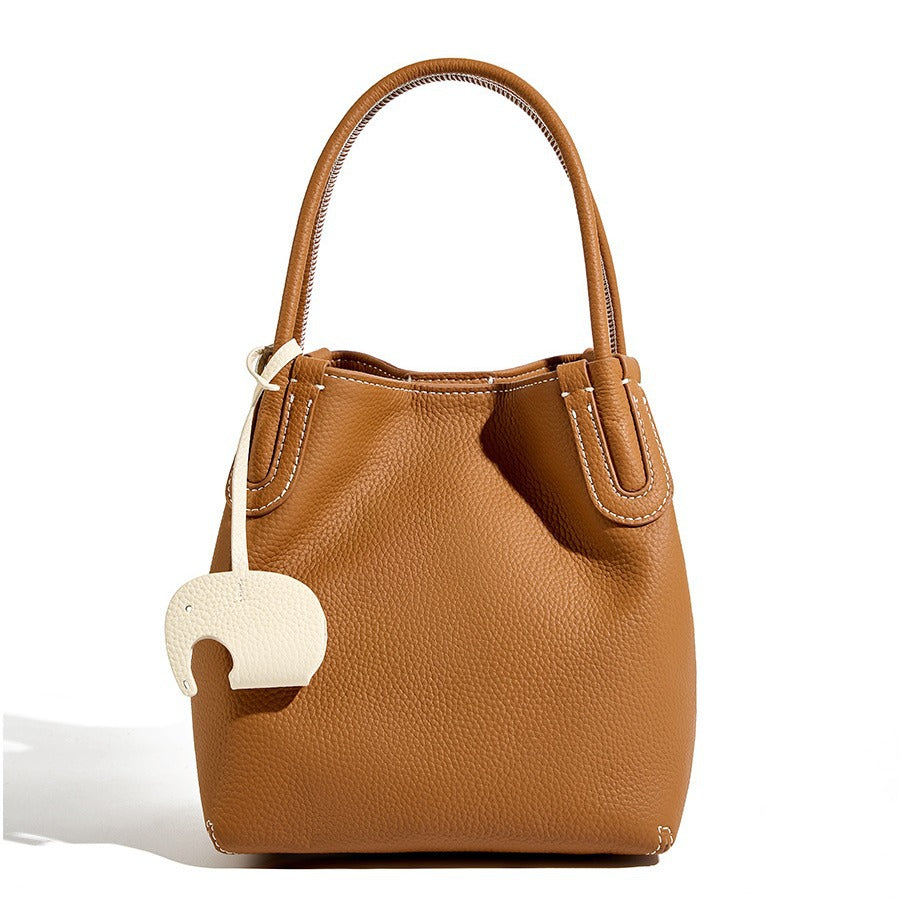 Niche Top Layer Cowhide Retro Portable Crossbody Bags