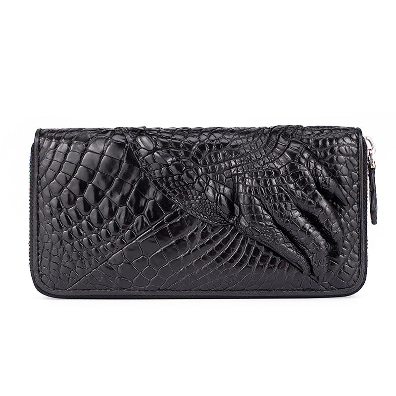 Men's Thailand Crocodile Leather Clutch Genuine Business Paw Zipper Men's Handbags