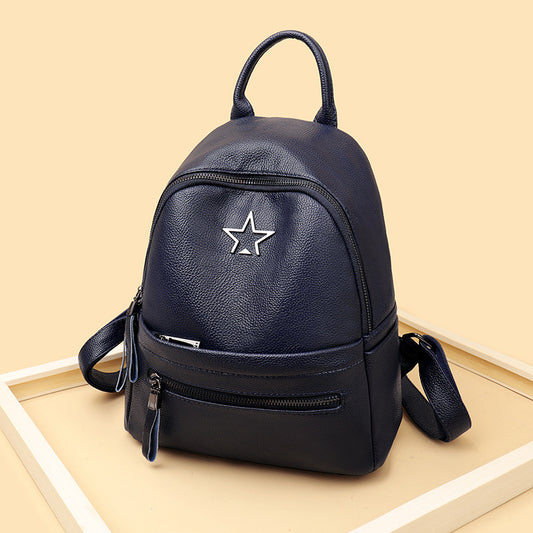 Women's Style Lychee Pattern Large Capacity Soft Backpacks
