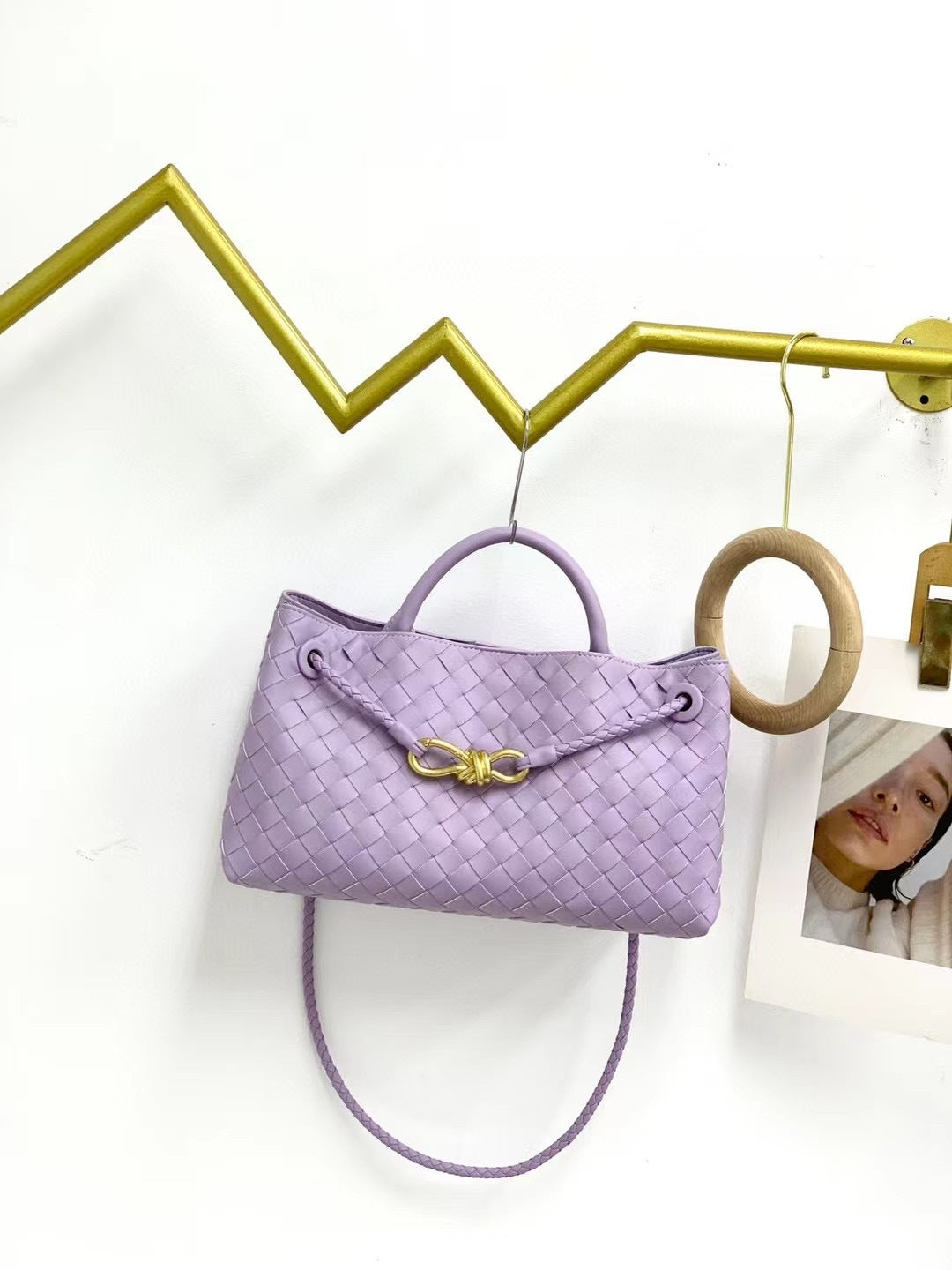 Women's Genuine Leather Woven Cowhide Hand Niche Shoulder Bags
