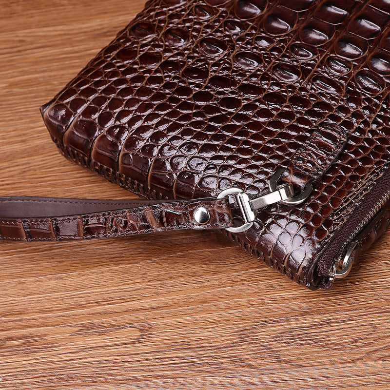 Men's Handmade Stitching Large Business Capacity Envelope Men's Handbags