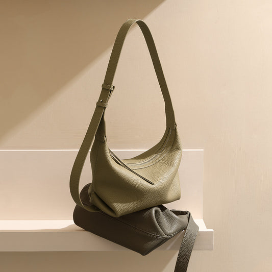 First Layer Cowhide Dumpling Design Fashion Shoulder Bags