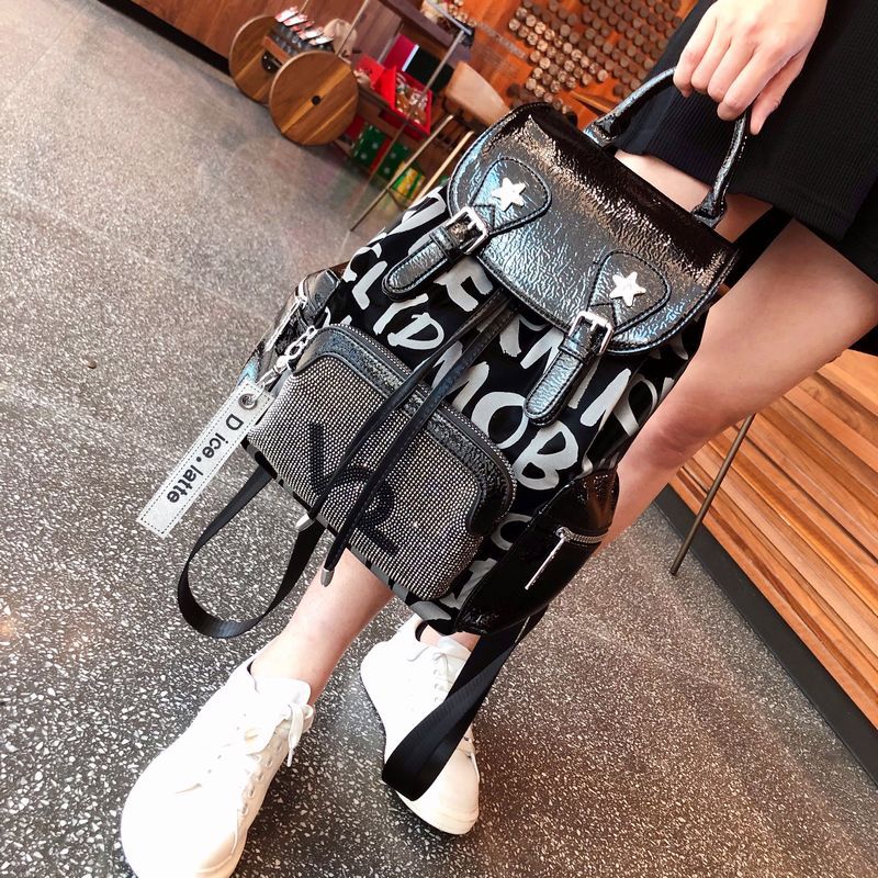 Women's High-grade Letters Rhinestone Fashion Western Style Backpacks