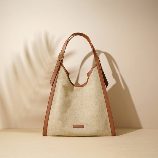 Women's Capacity Cotton Linen Simplicity Commuter Underarm Cloth Shoulder Bags