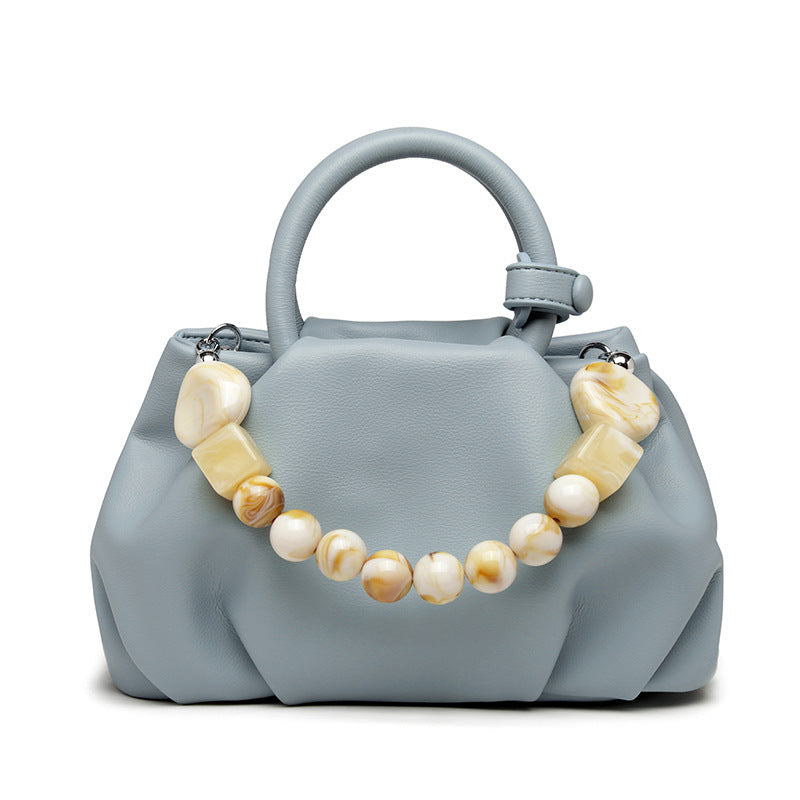 Niche Female Pleated Cloud Pearl Chain Bags