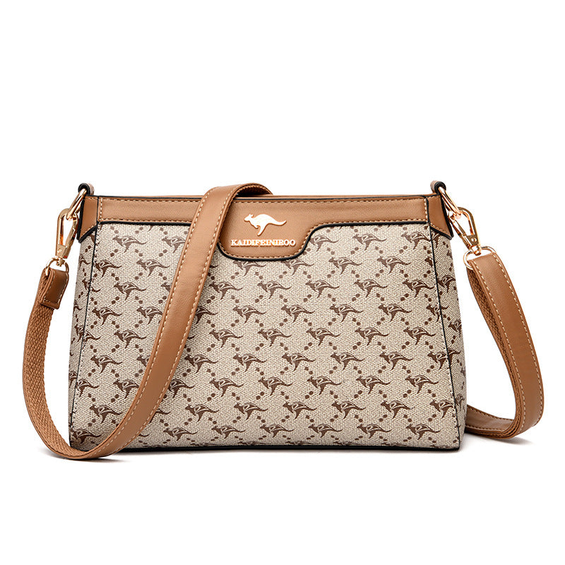 Women's Kangaroo Genuine Leather Trendy Niche Four Shoulder Bags