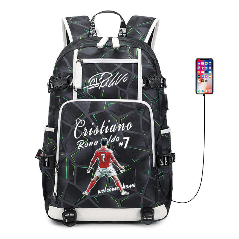 Women's & Men's & Football Star Luo Large Capacity Backpacks