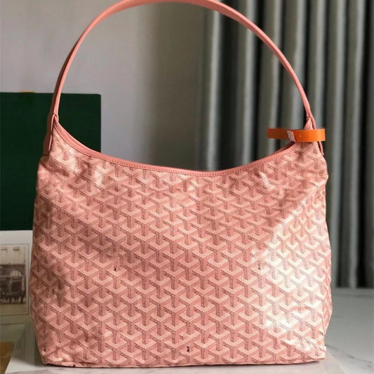Dog Teeth Hobo Soft Linen Fabric Strap With Shoulder Bags