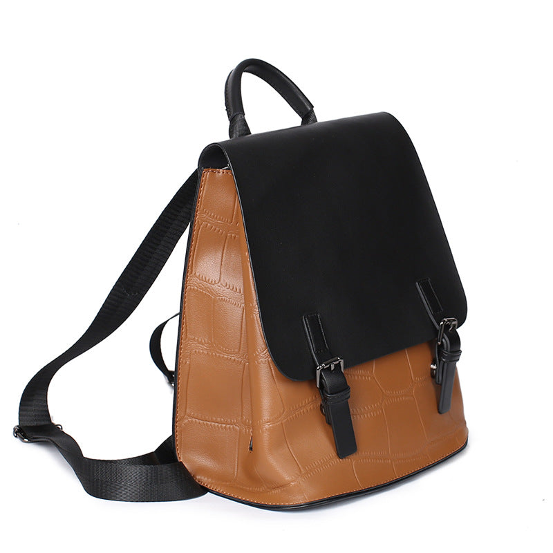 Women's Genuine Leather Assorted Colors Cow Simple Backpacks