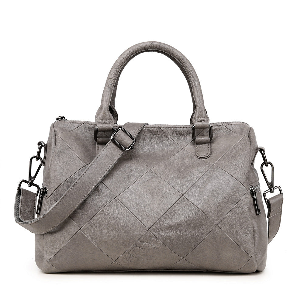 Women's Genuine Leather Simple Fashion Retro Pillow Handbags