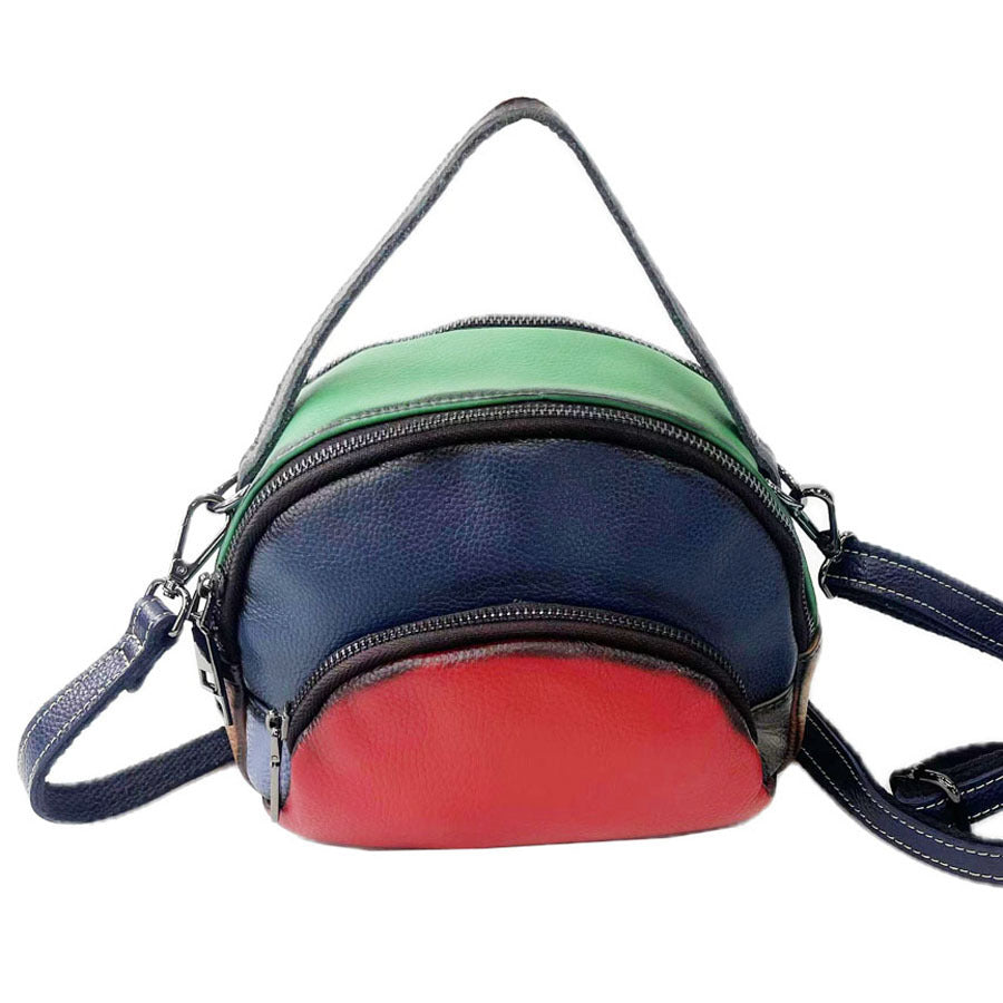 Women's Leather First Layer Cowhide Portable Brushed Crossbody Bags