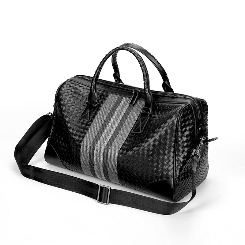 Men's Large Capacity Business Weaving Embroidered Portable Travel Bags