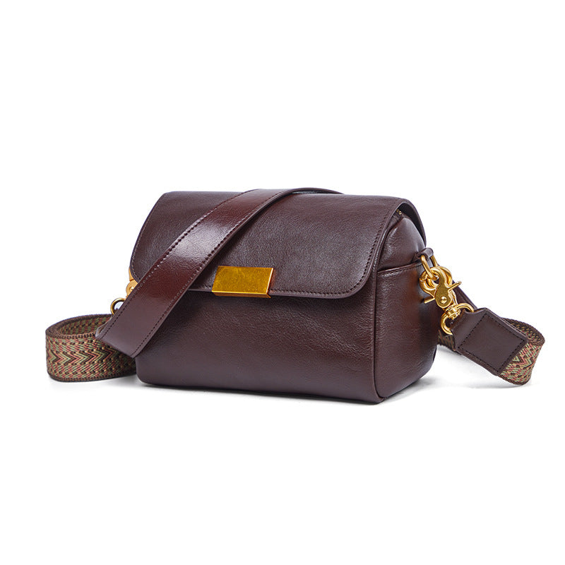 Women's Genuine Leather Retro First Layer Vegetable Tanning Shoulder Bags
