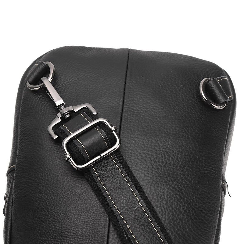 Men's Trendy Leather First Layer Cowhide Men's Chest Bags