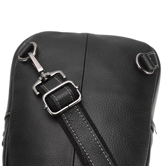 Men's Trendy Leather First Layer Cowhide Men's Chest Bags