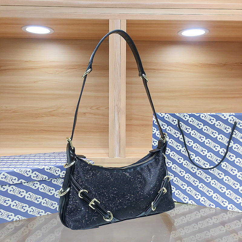 Women's Rhinestone Large Capacity High-grade Exquisite Underarm Shoulder Bags