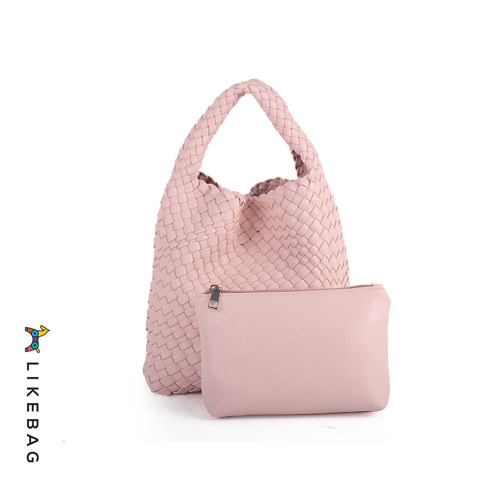 Women's Quality Handmade Woven Vegetable Basket Composite Shoulder Bags