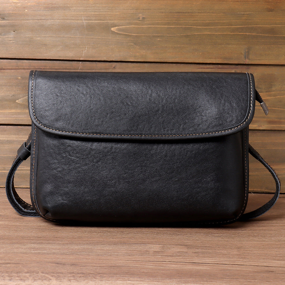Men's Fashion Horizontal Tiger Head Vegetable Tanned Men's Messenger Bags