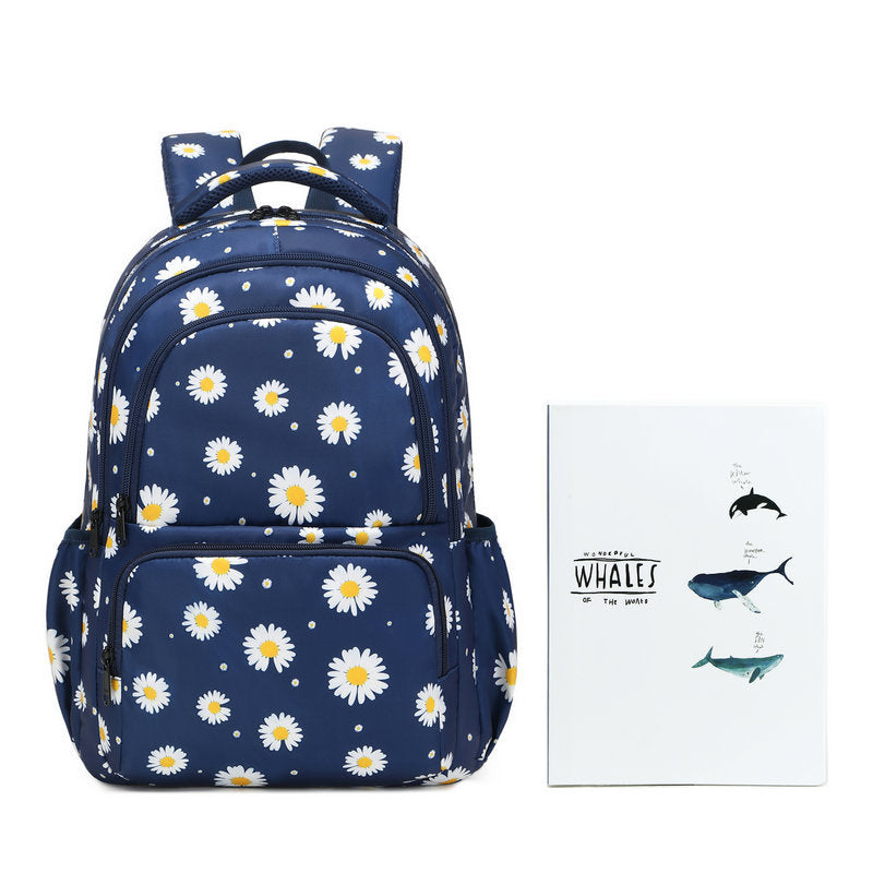 Grade Spine Protection Little Daisy Printed Elementary School Students' Schoolbags