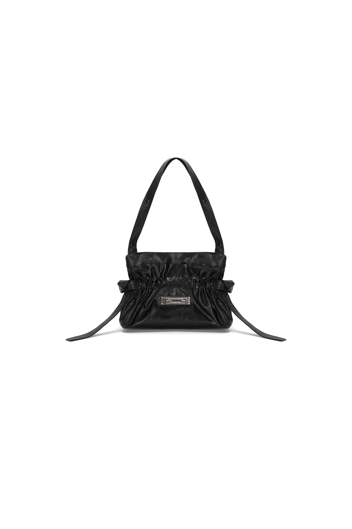 Women's Pleated Solid Color Cowhide Versatile Simple Shoulder Bags