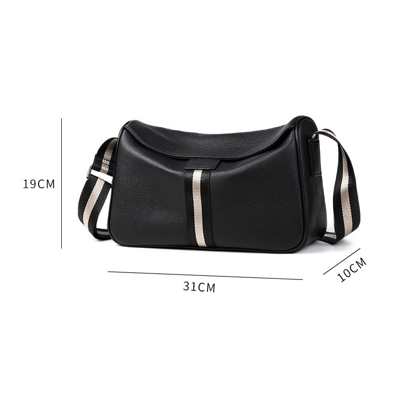 Men's Versatile First Layer Cowhide Trendy Men's Shoulder Bags