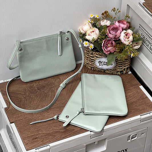 Women's Summer Genuine Leather Simple Fashion Envelope Bags