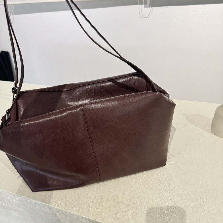 Women's Niche Idle Style Suede Frosted Cattlehide Shoulder Bags