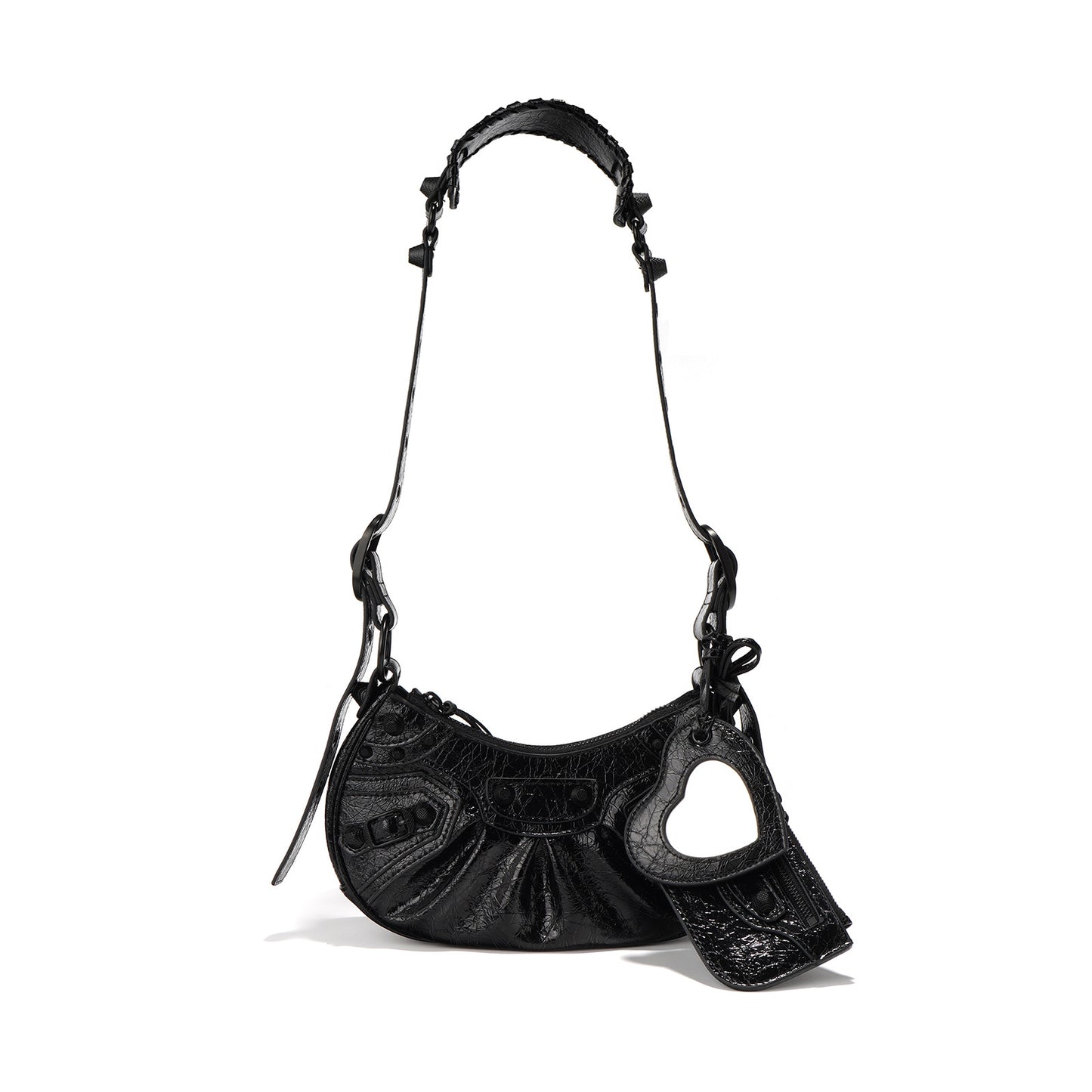 Selenodont Rivet Fashionable Three-in-one Pleated Motorcycle Bags