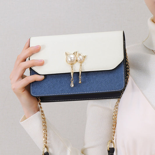Women's Luxury Fashion Chain Summer Trendy Contrast Shoulder Bags