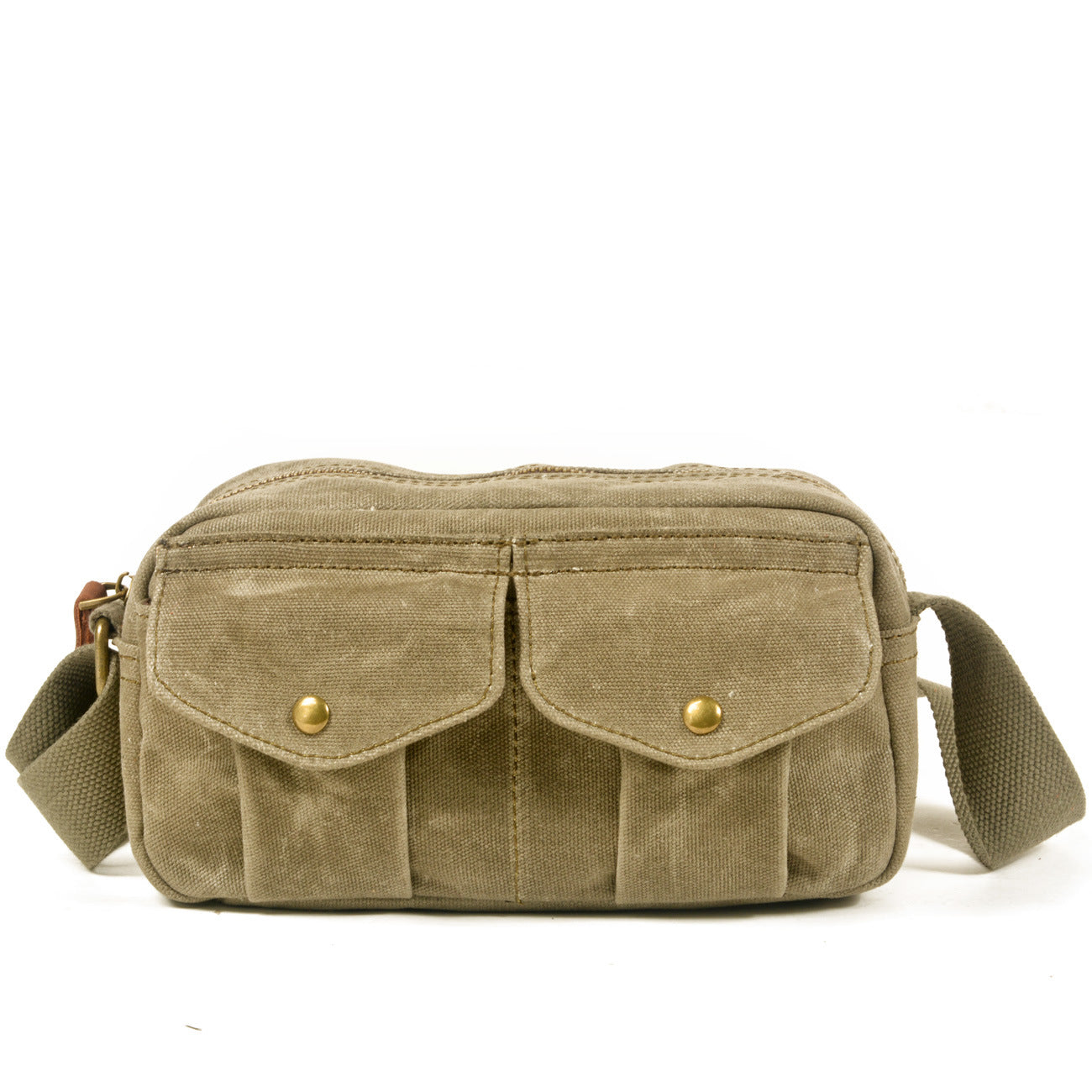 Men's Leisure Oblique Waterproof Oil Wax Canvas Bags