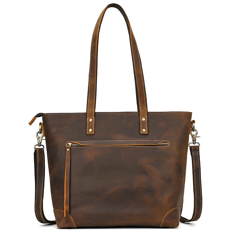 Women's & Men's & Horse Leather Large Capacity Cowhide Tote Bags