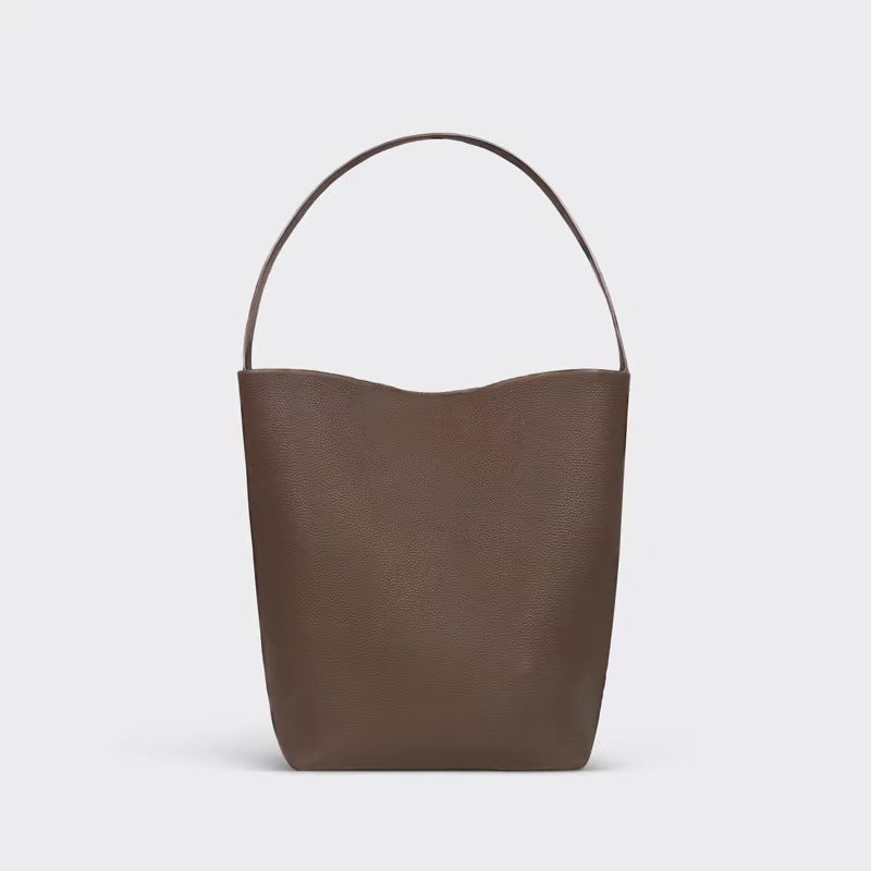 Women's Genuine Leather Litchi Pattern Cowhide Large Bucket Bags