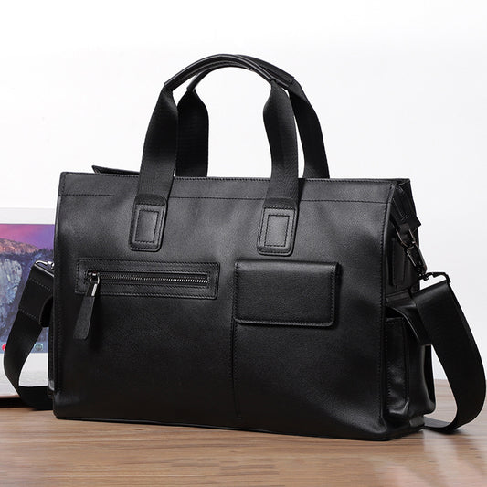 Men's Genuine Leather Large Capacity First Layer Men's Handbags