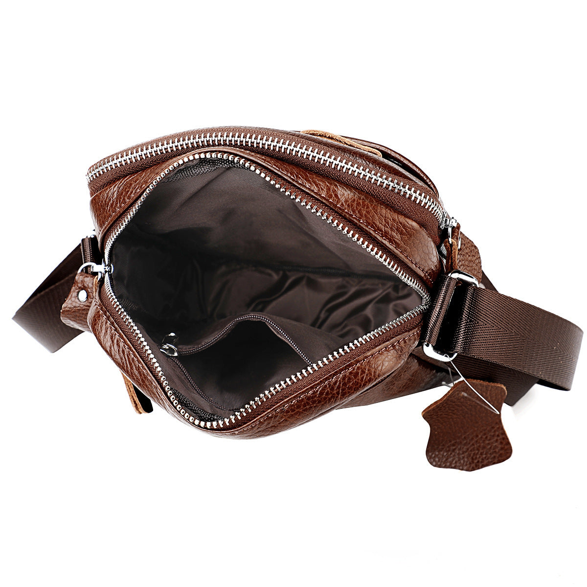 Men's Leather Retro First Layer Cowhide Boy Men's Shoulder Bags