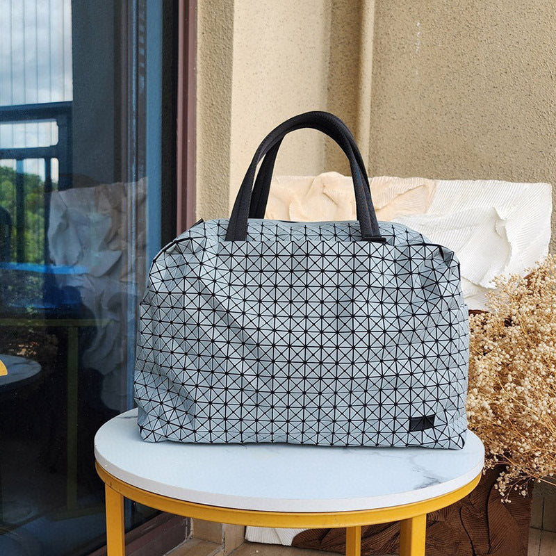 Women's & Men's & Computer Boston Fashion Rhombus Large Travel Bags