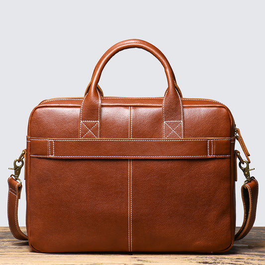 Men's Genuine Leather Portable Computer Cowhide Business Men's Briefcases