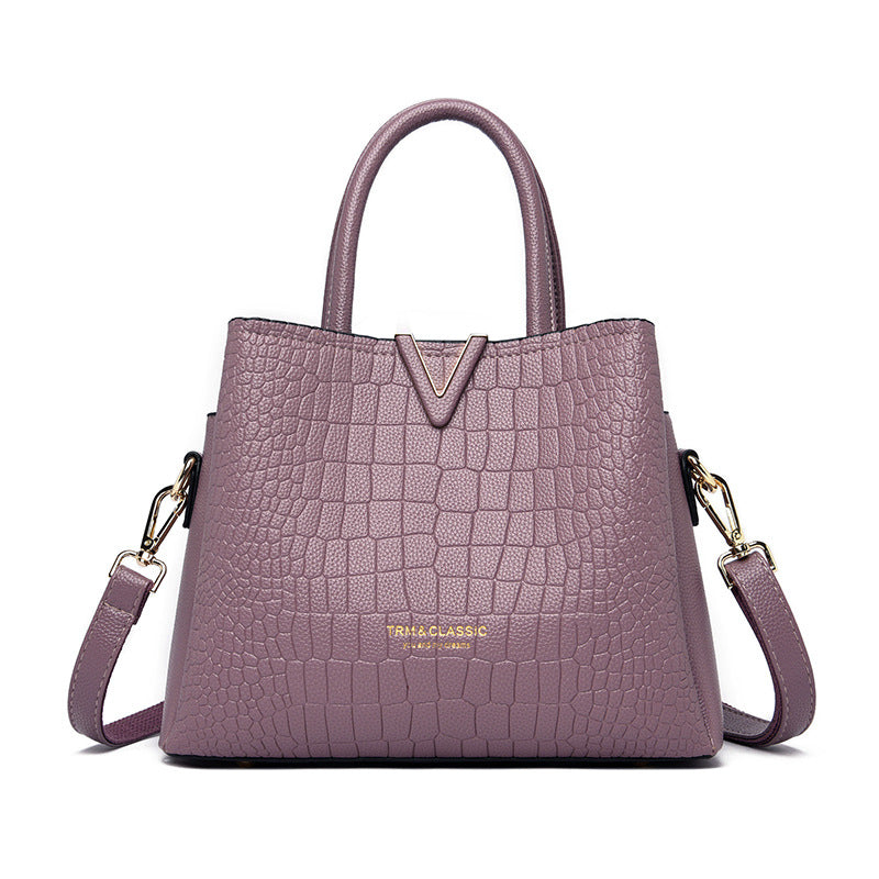 Women's Temperament Portable Simplicity Stylish Texture Fashion Handbags